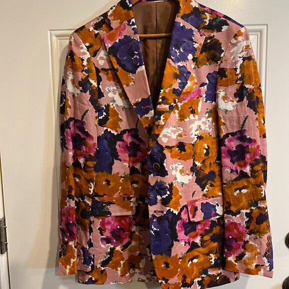 Tallia Floral Patterned Blazer Men's 40R - Picture 1 of 13